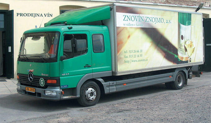 Rozvážkové auto Znovínu