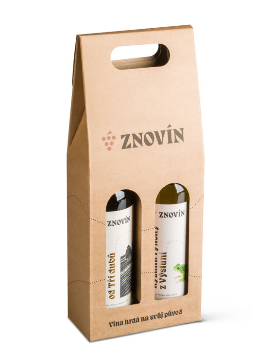 Papírový nosič s logem 2 × 0,75 l