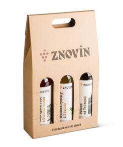 Papírový nosič s logem 3&nbsp;×&nbsp;0,75 l